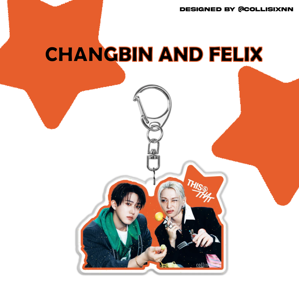 Stray Kids unit This & That Acrylic glitter keyrings