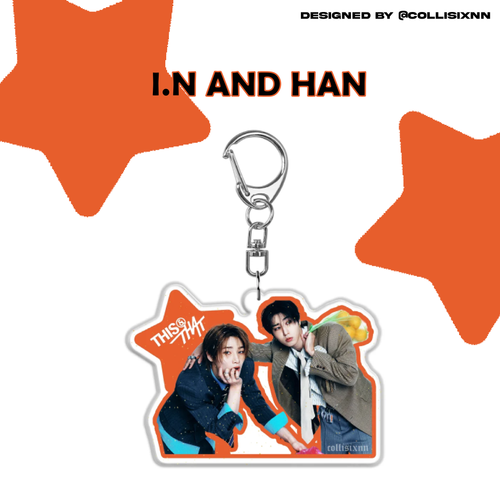 Stray Kids unit This & That Acrylic glitter keyrings